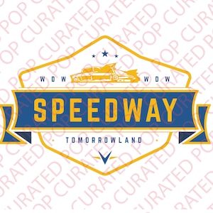 Tomorrowland Speedway Racing Competition Autopia Ride Attraction Vacation Anaheim California Orlando Florida Custom Cricut SVG File
