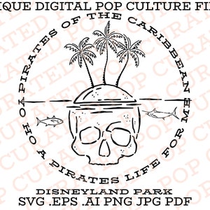Pirates of the Caribbean Skull Rock New Orleans Square Jack Sparrow Theme Park Ride California Adventure SVG