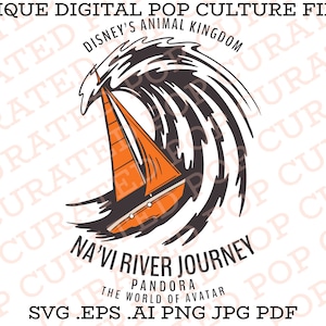 Navi River Journey Animal Kingdom Amusement Park Dark Ride Family Vacation World of Pandora Lost City Adventure Custom Cricut SVG File