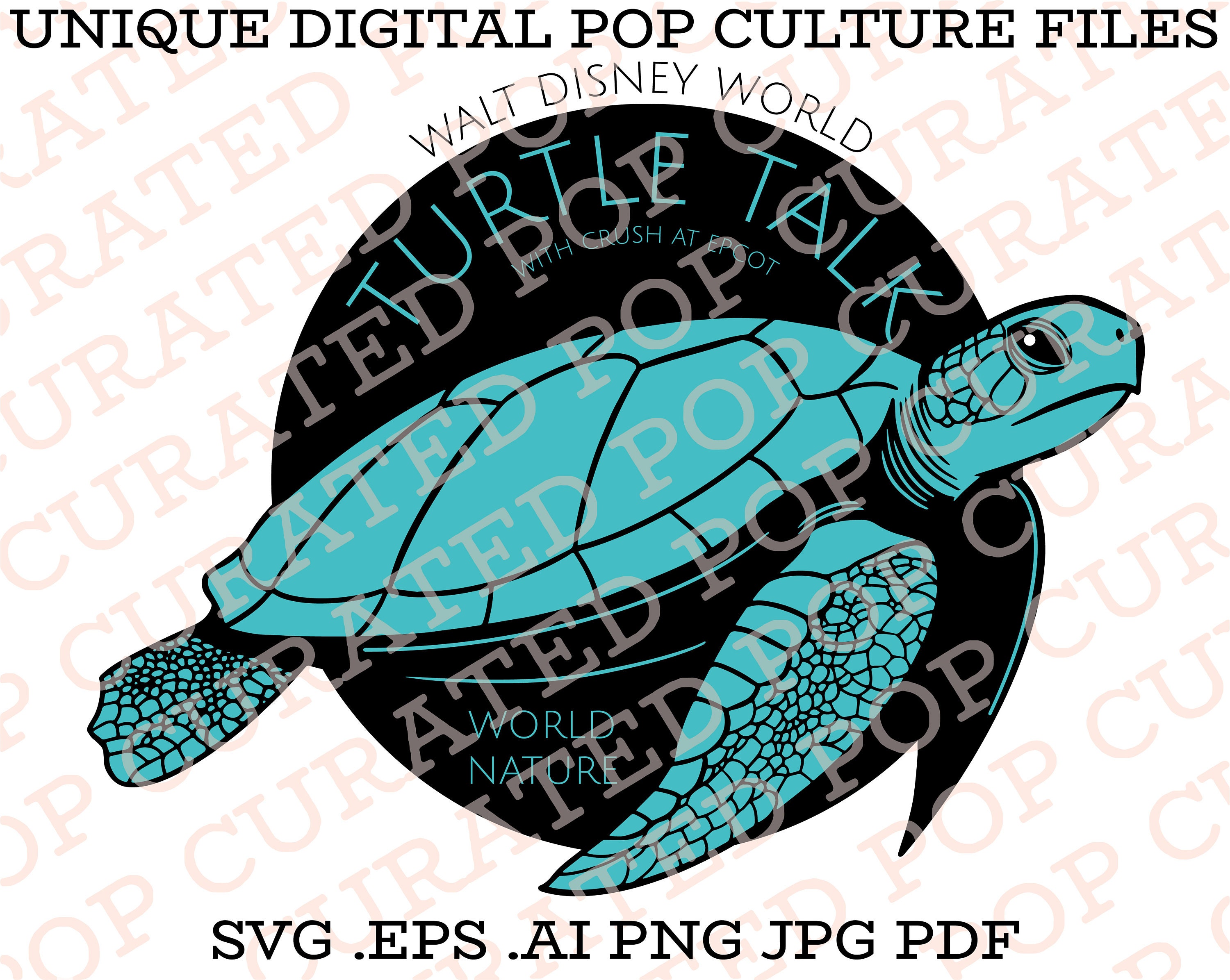 Turtle Talk With Crush Pixar Finding Nemo Movie Epcot World Etsy