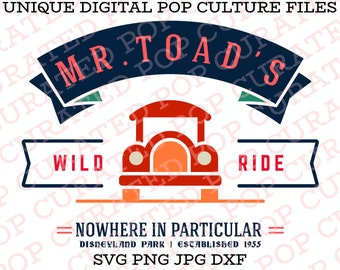 Mr Toads Wild Ride Magic Kingdom Anaheim California Adventure Race Car Attraction Theme Park Ride Ichabod Toad Hall MacBadger Fantasyland