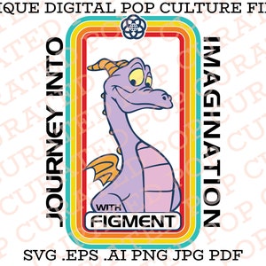 Voyagez dans l'imaginaire avec Figment Epcot Amusement Park Dragon Wonder Fairytale Innovation Imaginearing WEDWay La ville du futur SVG
