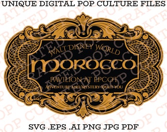 Morocco Epcot Pavilion Drink Around The World Beer Rabat World Traveler Global Continent Custom SVG