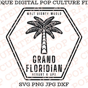 Grand Floridian Resort Hotel Spa St Augustine Verschwenderische viktorianische Urlaub Familienausflug Benutzerdefinierte SVG-Datei Cricut Design Magic Kingdom Monorail