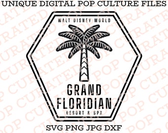 Grand Floridian Resort Hotel Spa St Augustine Lavish Victorian Vacation Family Trip Custom SVG File Cricut Design Magic Kingdom Monorail