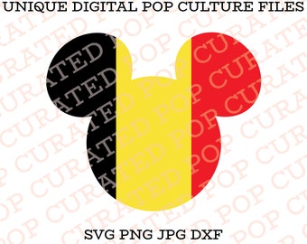 Belgium Flag Mickey Mouse WDW Amusement Park Epcot Europe Brussels