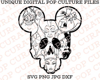 Böser Bösewicht Mickey Mouse Halloween Horror Nicht So Scary Haunted Mansion Skull Bad Girl Böse Königin Ursula Madam Mim