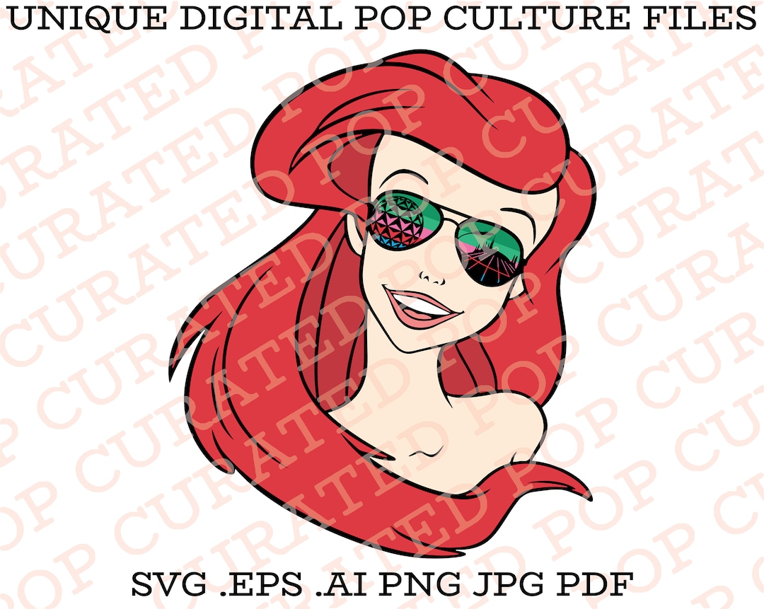 Ariel Little Mermaid Sunglasses Epcot Ride Spaceship Earth Space