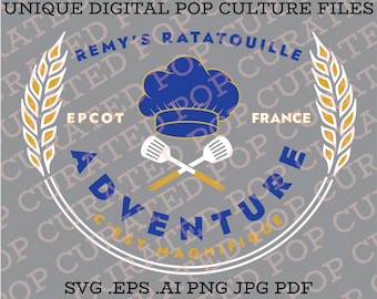 Remys Ratatouille Adventure France Pavilion Epcot Amusement Park Wine and Food Festival Restaurant Fine Dining Delicious Oui SVG File