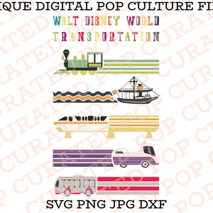 Mid Century Custom Designed Transportation Train Locomotive People Mover Amusement Park Monorail Resort Hotel Traveler Vacation SVG