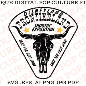 Frontierland Shooting Exposition Wild West Cowboy WDW Theme Park Ride Mickey Mouse California Adventure SVG