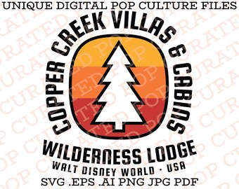 Copper Creek Villas and Cabins at Wilderness Lodge Resort WDW Mickey Mouse Family Vacation Custom File SVG