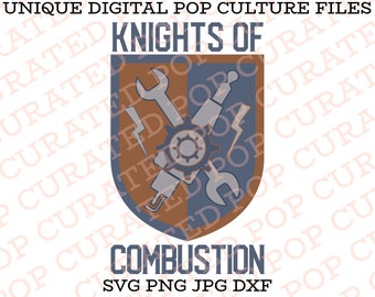 Knights of Combustion Club Radiator Springs Cars Land Pixar Pier Racing Route 66 Äventyrspark Temapark Åktur Kalifornien Äventyr SVG