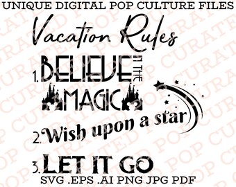 Vacation Rules Family Rope Drop Imagination Magical Trip Epcot Magic Kingdom Animal Kingdom Custom Frozen Movie Anna Elsa Olaf File