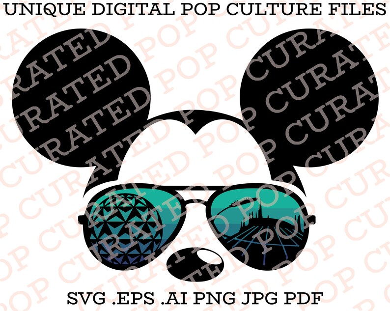 Mickey Mouse Sunglasses Epcot Spaceship Earth Space Mountain Etsy