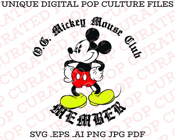 Disney Disneyland Gangster Mickey Mouse Club Walt Disney | Etsy
