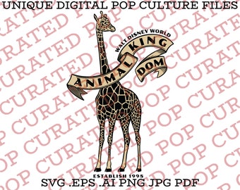 Animal Kingdom Avatar Pandora Navi River Harambe Africa Tree of Life Jungle Tropical Africa Giraffe Elephant Gorilla Monkey Amazon SVG File