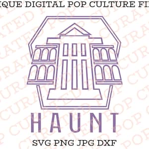 Minimalist Haunted Mansion Foolish Mortals Park Walt WDW Theme Park Ride Mickey Mouse California Adventure SVG