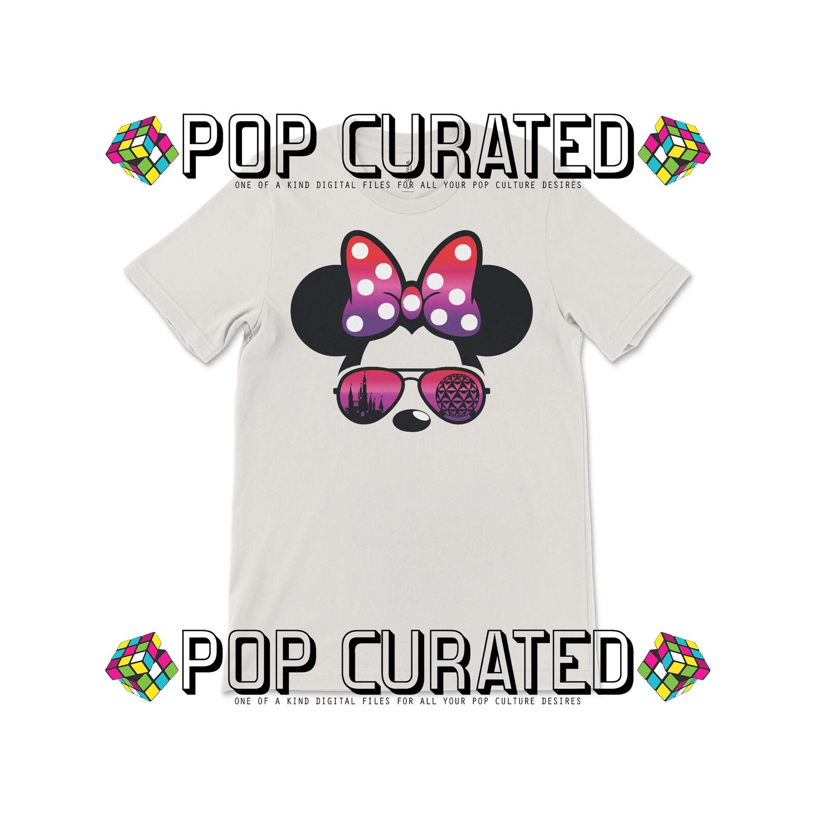 Minnie Mouse Gradient Sunglasses Epcot Cinderella Castle WDW Etsy