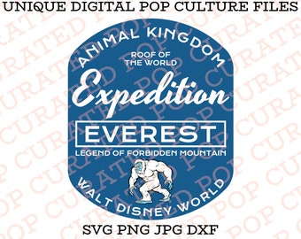 Spedizione Everest Tibet Alpinismo Yeti Abominevole pupazzo di neve Bigfoot Animal Kingdom Leggenda Avventura Matterhorn File SVG personalizzato Cricut