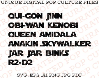 Phantom Menace Episode One Star Wars Movie Custom SVG File Shirt Lucas Films