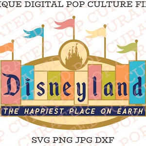 Retro vintage Hotel Resort Sign Amusement Park Attraction California Adventure Magic Kingdom Anaheim Orange Grove SVG Cricut File