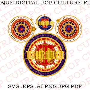 Tomorrowland Mouse Ears WDW Star Tours Astro Orbiter City of The Future Custom SVG File Cricut