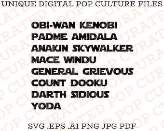 Revenge of the Sith Episode Three Star Wars Movie Custom SVG File Shirt Lucas Films