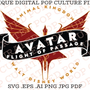 Avatar Flight of Passage Ride Animal Kingdom Amusement Park Vacation Custom File Pandora Lost City Tribe Tropical Imaginary Adventure SVG