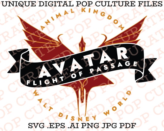 Avatar Flight of Passage Ride Animal Kingdom Amusement Park Vacation Custom File Pandora Lost City Tribe Tropical Imaginary Adventure SVG