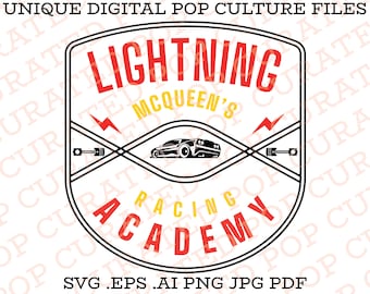 Lightning McQueens Racing Academy Radiator Springs Kachow Cars Movie Character Mater Racing Route 66 Hollywood Studios Florida SVG File