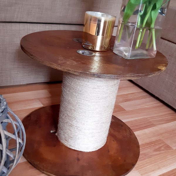 Side table coffee table cable reel