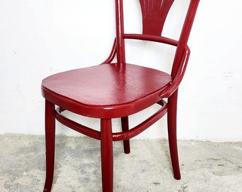 Antieke gebogen houten stoel in Thonet-stijl uit de jaren 1920.