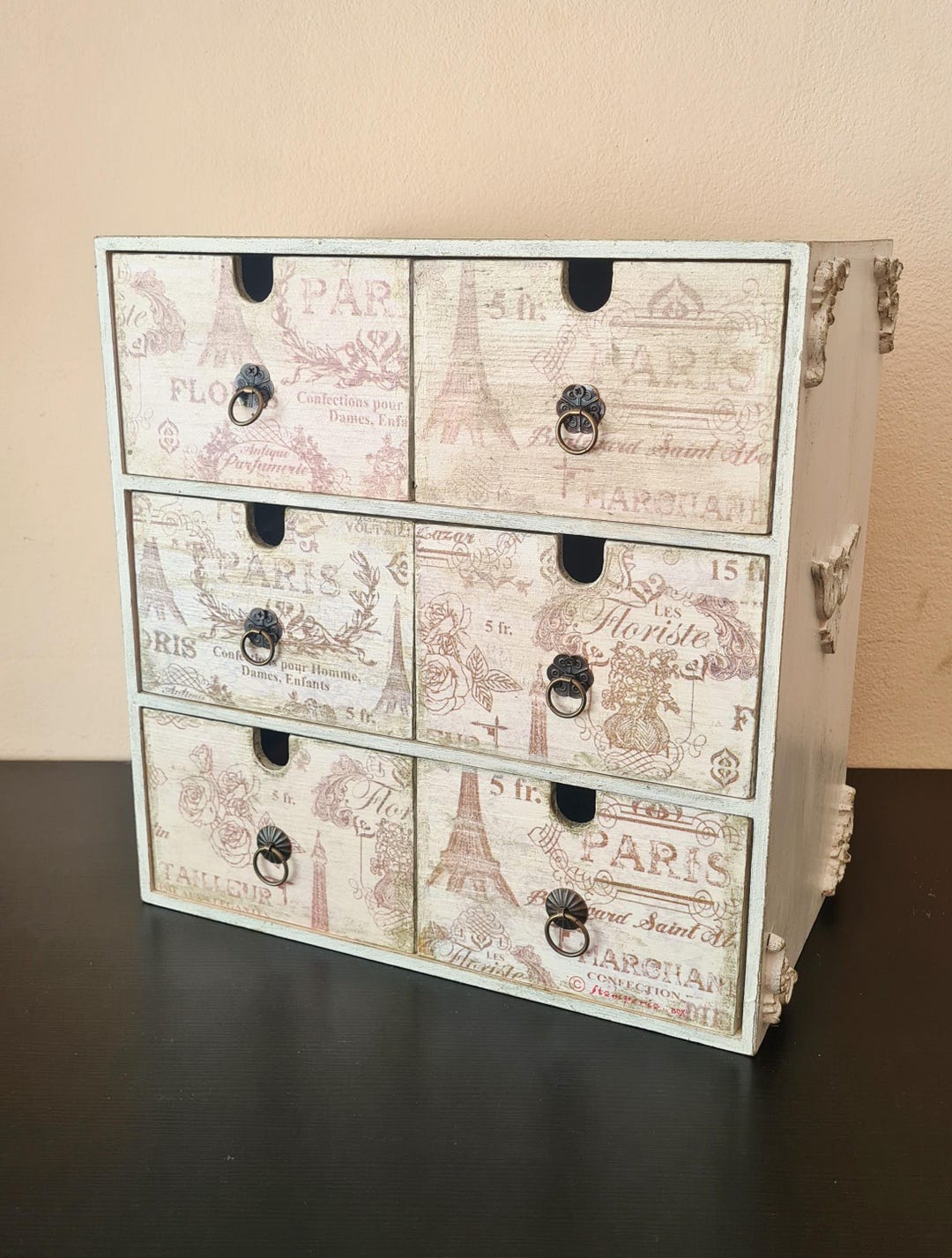 Mini Storage Chest Vintage Look - Etsy
