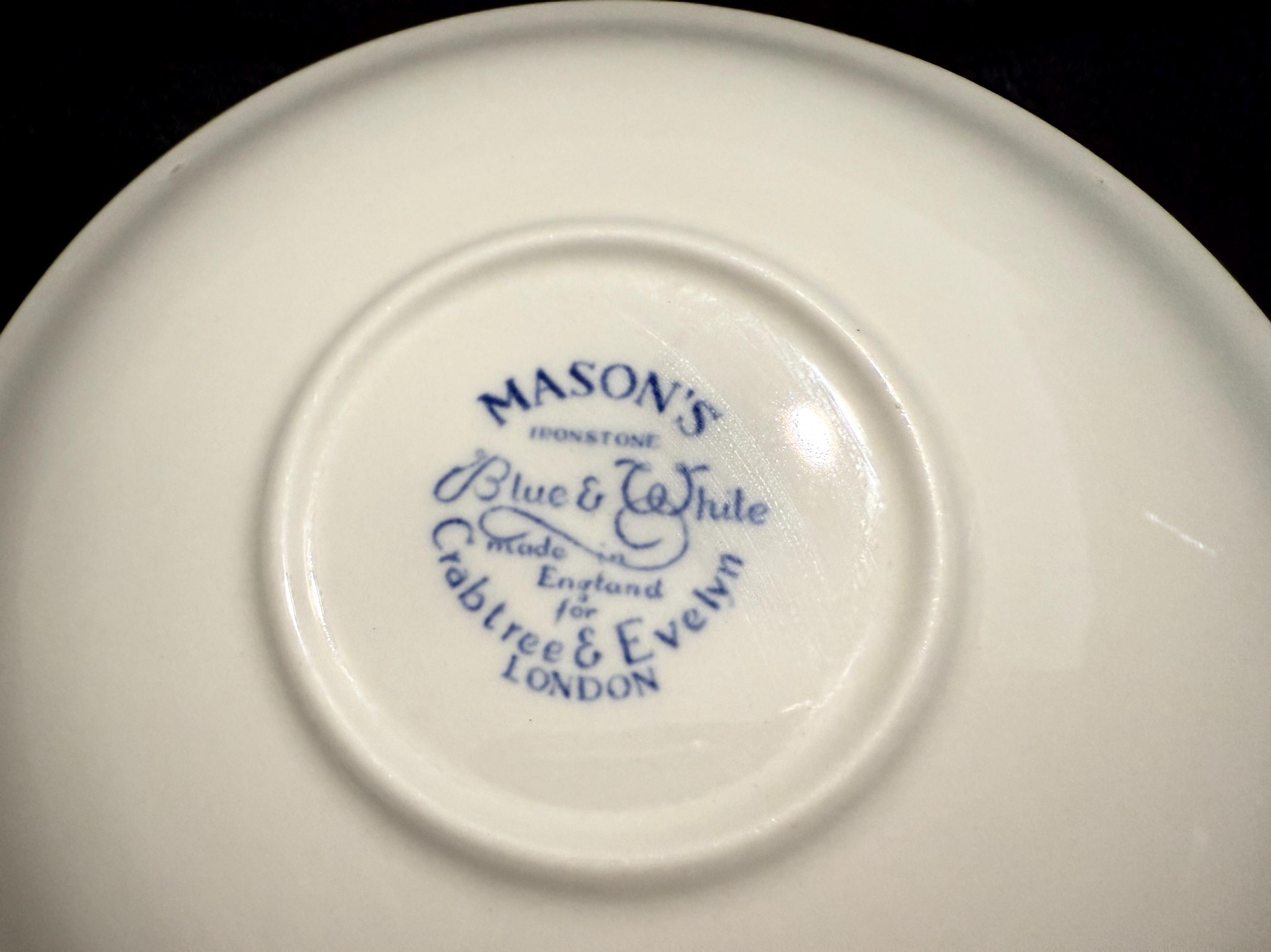 MASON'S Crabtree and Evelyn Ironstone Blue Floral Tea Plate - Etsy