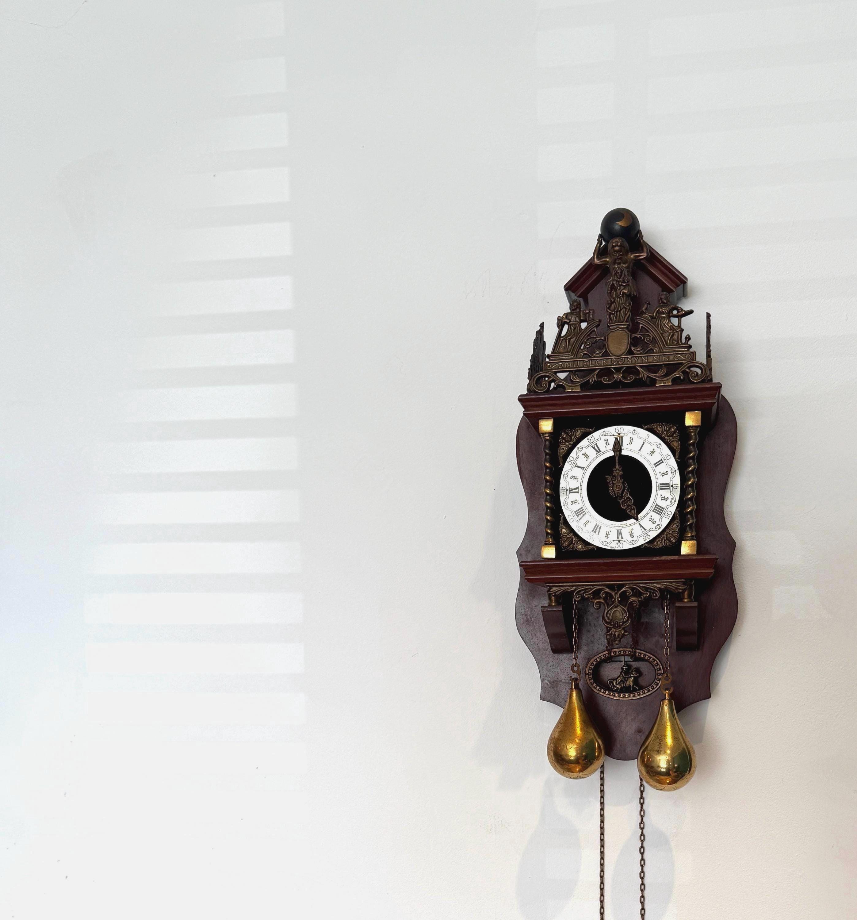 Vintage Dutch Zaanse Wall Clock: Warmink Wuba Atlas Pendulum - Etsy