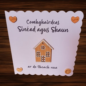 New House Card in lingua irlandese / Congratulazioni per la tua New Home Card / Teach Nua Card