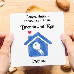 Carte de nouvelle maison simple, carte de nouvelle maison, carte de voeux Teach Nua irlandaise, faite main en Irlande