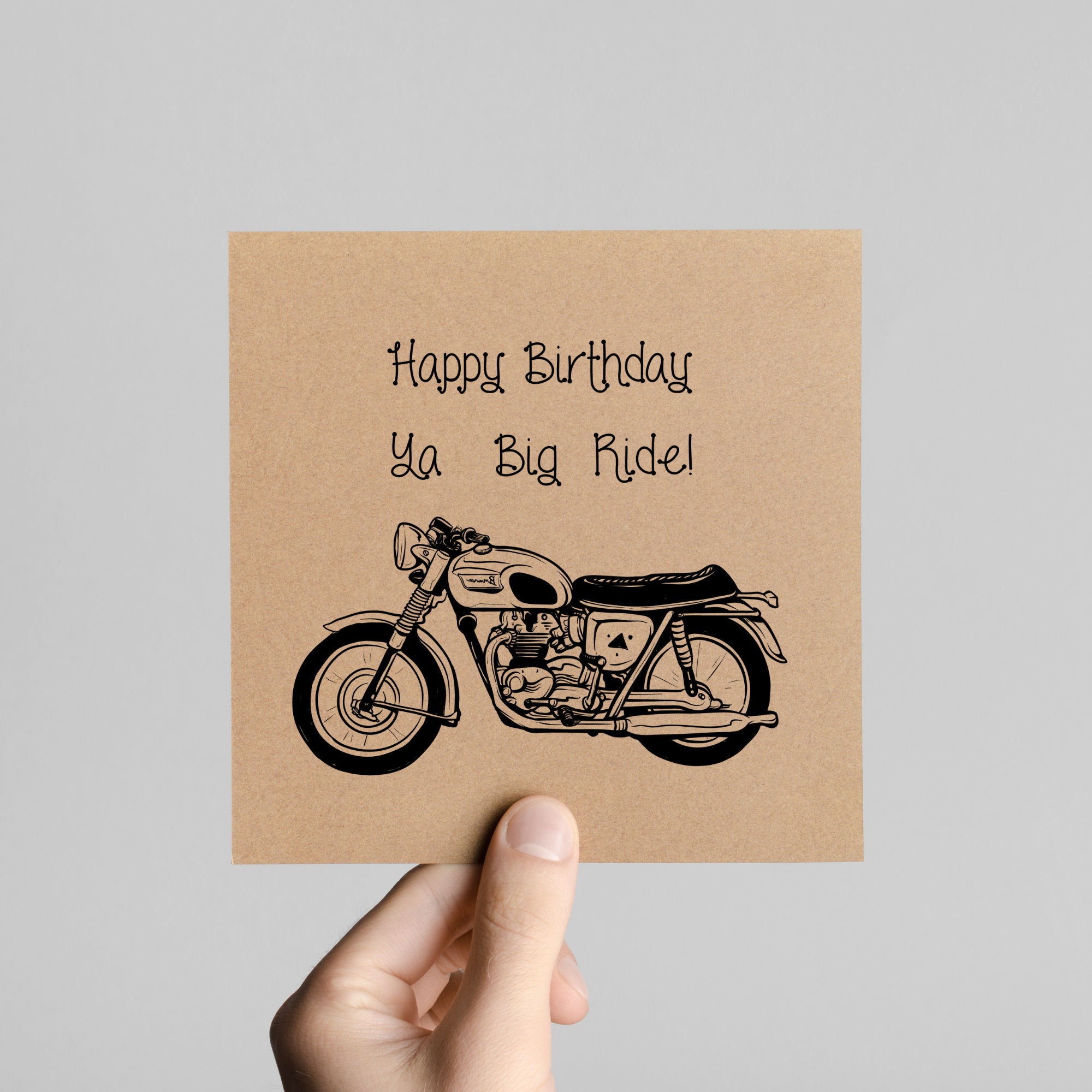 Biglietto Di Auguri Motocross Old English Company – Per Compleanno, Con Moto Sportive, 150x150mm, Stampato In Inghilterra
