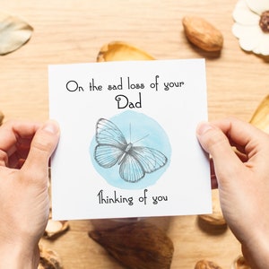 Carte de condoléances Papa, Désolé pour votre perte Carte père, Carte de sympathie pour la perte ou le deuil de papa ou grand-père