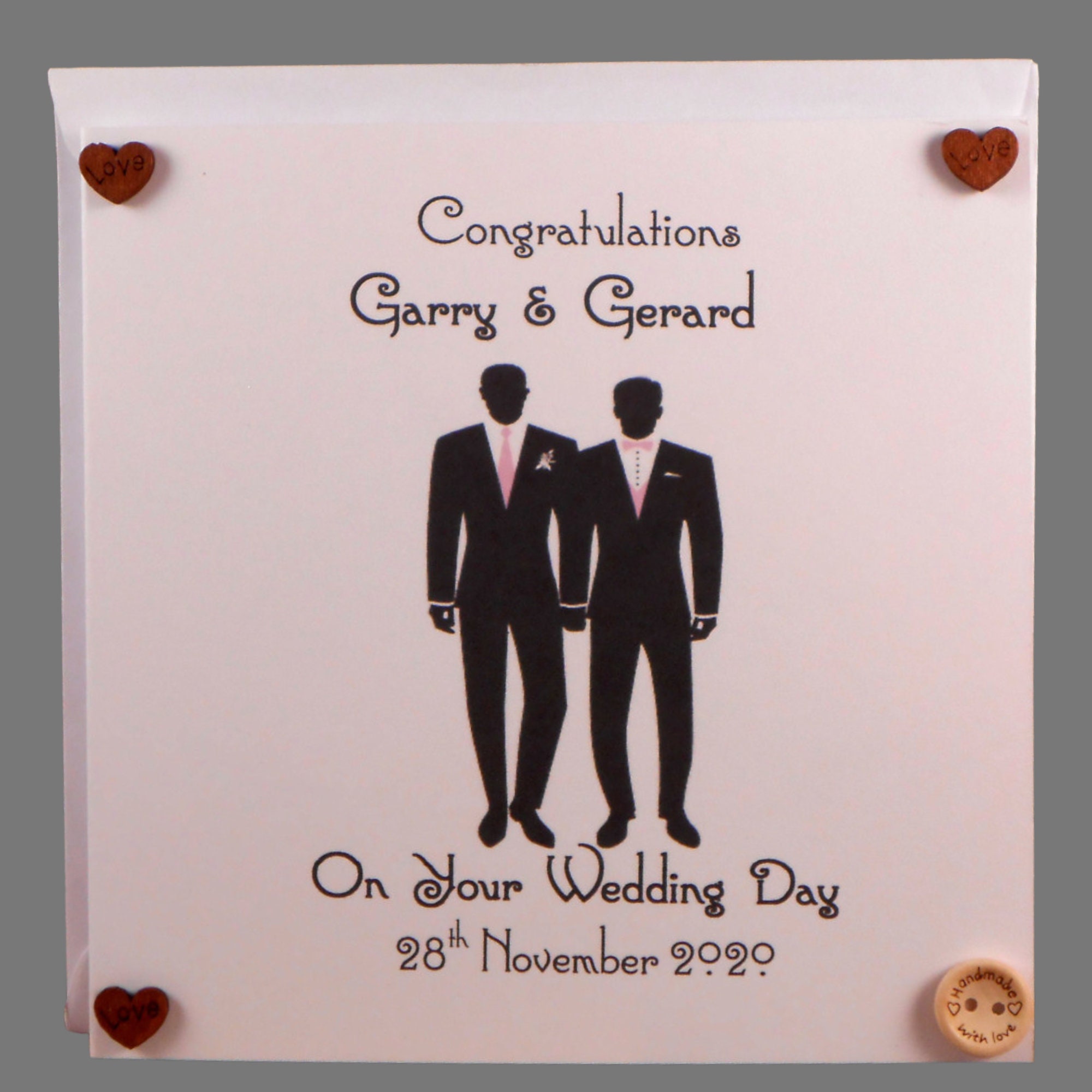 Gay Wedding Card Personalised That Sends Congratulations To A Etsy