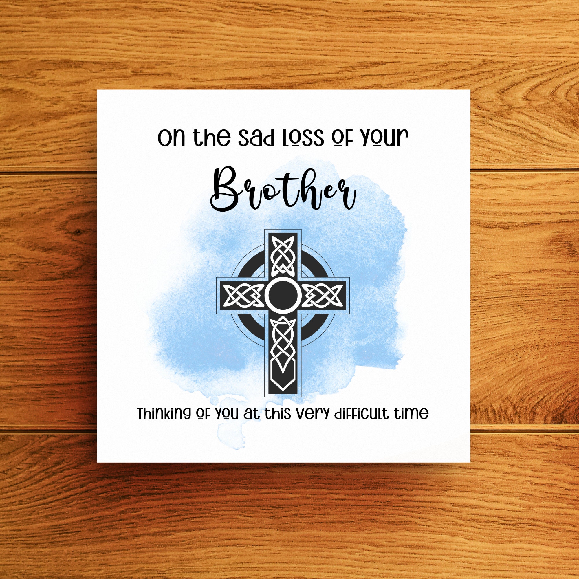 Sorry for Your Loss Brother Card With Cross, Condolence Card