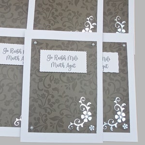Thank You card Pack in Irish Language 6 Pack, Go raibh maith agat cards, Go raibh mile maith agat carta as gaeilge handmade in Ireland