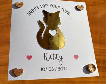 24 Biglietti Di Condoglianze Per Animali Domestici Con Buste E Adesivi - Set Ricordo Per Perdita Cane E Gatto Con Disegni Acquerello