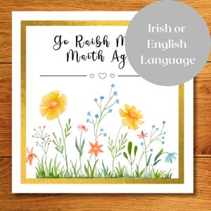 Irish Thank You card pack of 5 cards in Irish Language, Go raibh maith agat card, Go raibh mile maith agat carta as gaeilge, Irish gift idea