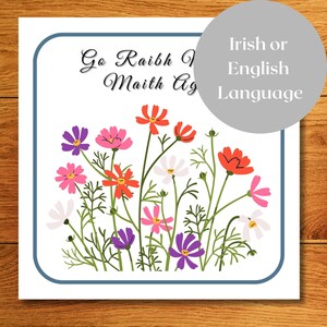 Irish Thank You card pack of 5 cards in Irish Language, Go raibh maith agat card, Go raibh mile maith agat carta as gaeilge, Irish gift idea