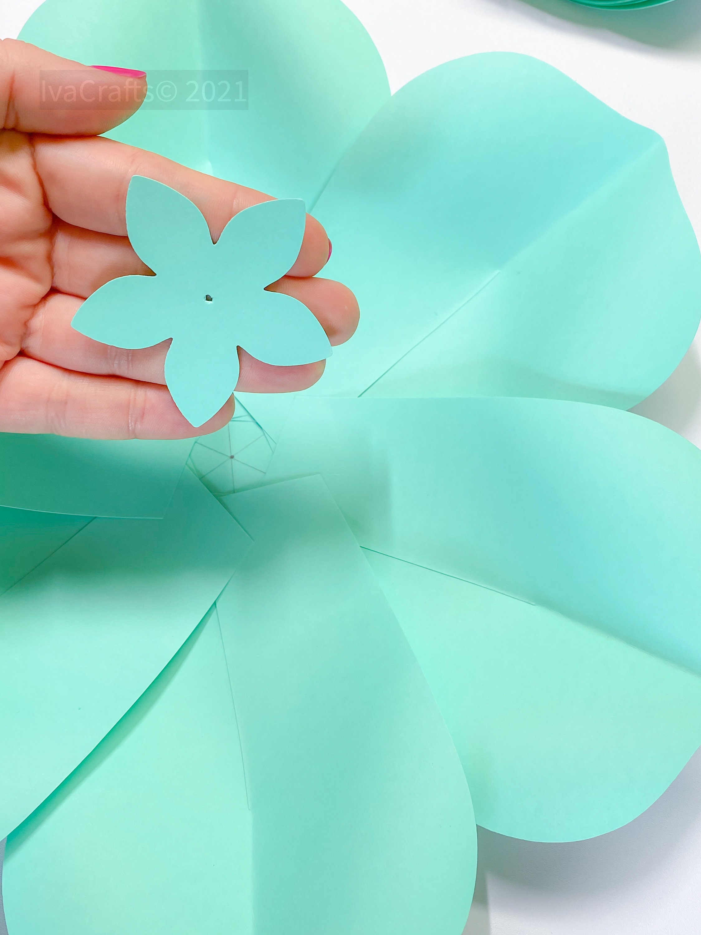 SVG Paper Flower Template DIY paper flowers backdrop Svg Cut Etsy