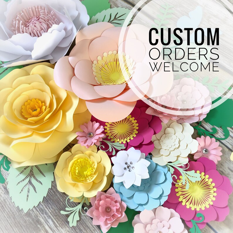 Nursery Flower Wall Decor Set of 11 Paper Flowers in Neon Etsy