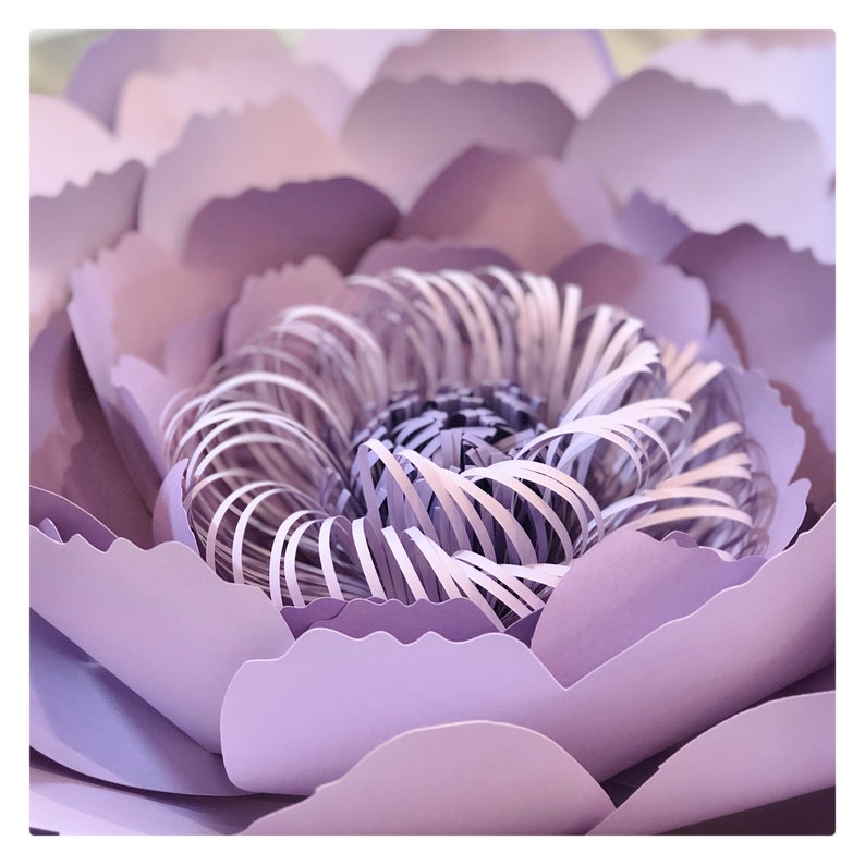 Large Paper Flower Set in Lavender & White for Nursery Wall Etsy