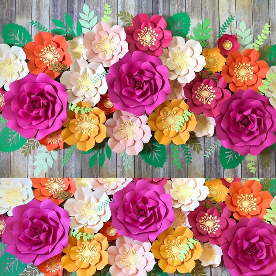 DIY Paper Flowers Backdrop - Party Ideas